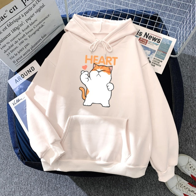 Hoody Little Panda Drinking Milk Tea Print Hoodie Streetwear Cute Winter Clothes Womens Oversized Loose Sweatshirts Women 2021