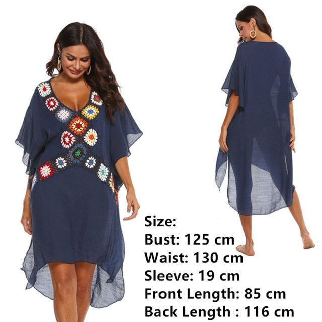 Women Beach Dress Cover-ups Swimsuit Cover Up Pareo Ups 2021 Cover-up White Dresses Bathing Suit for Woman Summer Ladies Tunic