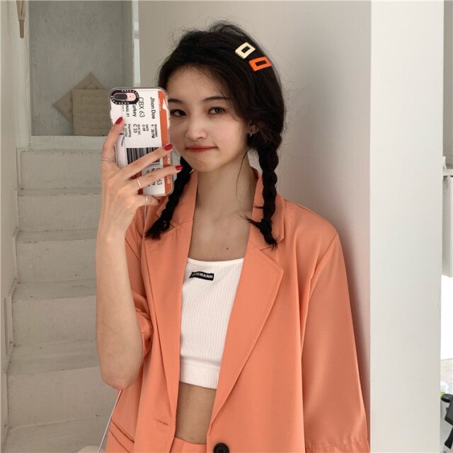 Thin Suit Jacket for Women Korean Style Loose Drooping 2021 New Summer Internet Celebrity Fried Street Temperament Small