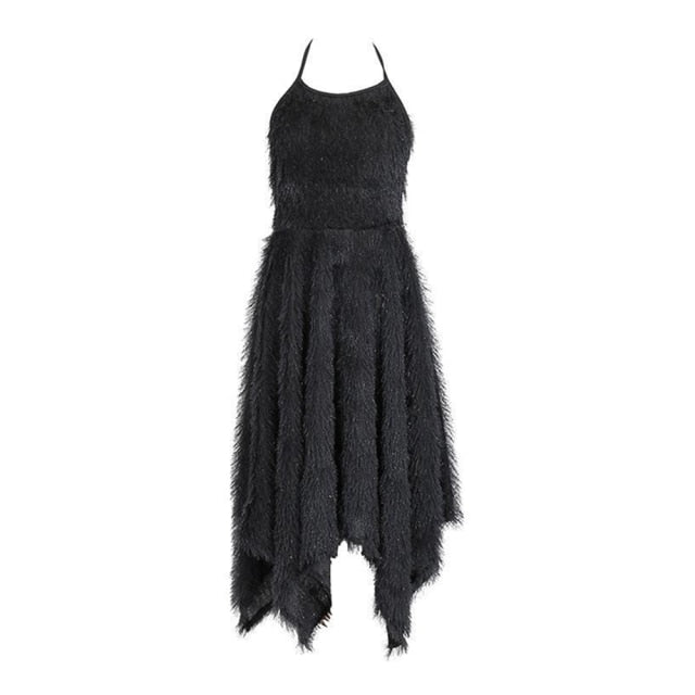 Fringed Sexy Summer Hoodies Women Backless Sleeveless Elegant Solid Hanging Neck Casual Party Girl Sweatshirt Fashion Robe Femme