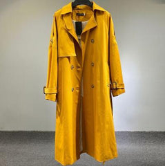 New 2021 Ladies Double Breasted Vintage Fall Winter cotton Trench long overcoats Plus size Ladies Apparel