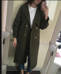 New 2021 Ladies Double Breasted Vintage Fall Winter cotton Trench long overcoats Plus size Ladies Apparel