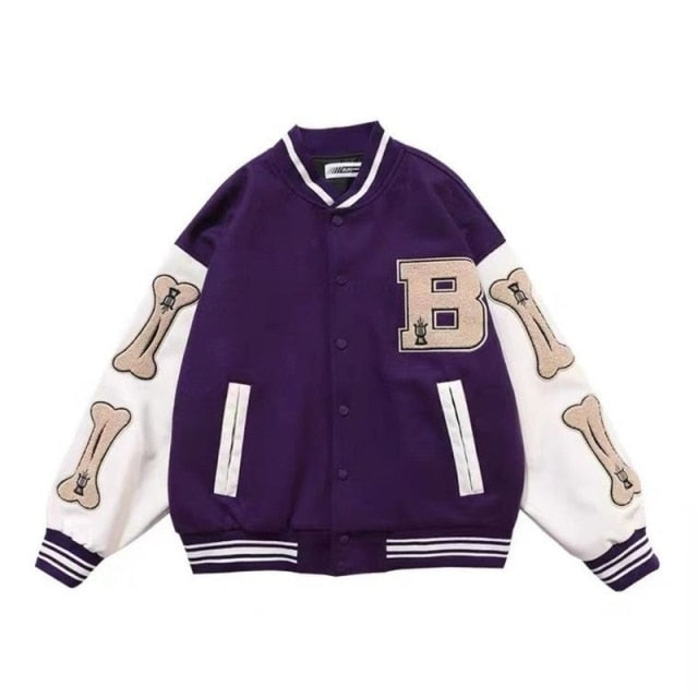 Letter Embroidery Bomber Jacket Streetwear Women casual Baseball Jacket Coats 2021 sweatshirts top Women's Loose Bomber Jackets