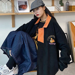Spring Autumn New Corduroy Jacket Women's Baseball Jacket Korean Harajuku Coat Women Streetwear Gothic Jackets Windbreaker